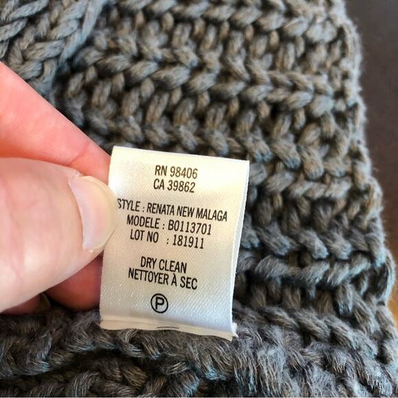 Theory Renata New Malaga gray open front linen blend cardigan sweater size Small - Picture 9 of 16